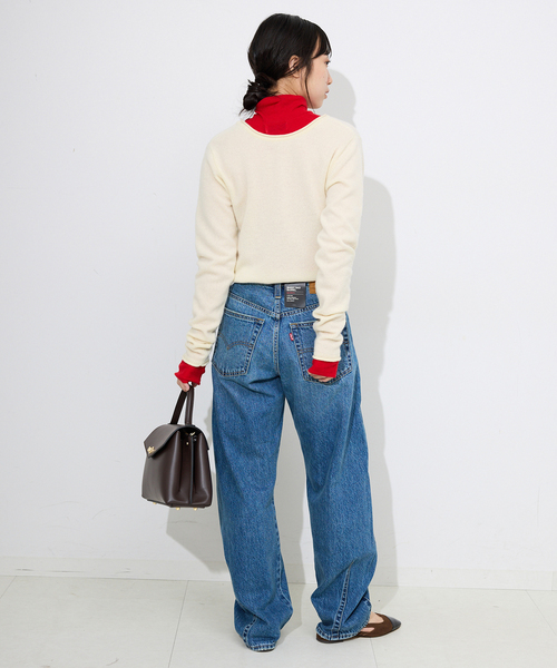 SLOBE IENA カーディガン echecs クルーネックカーディガン