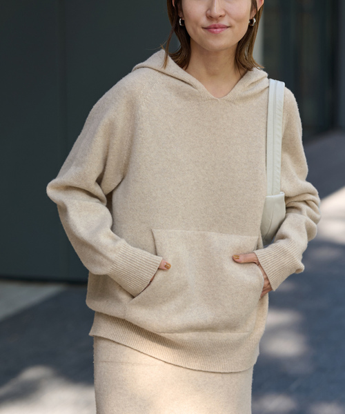 FRAMeWORK（フレームワーク） ニットパーカー FREE ホワイト系その他