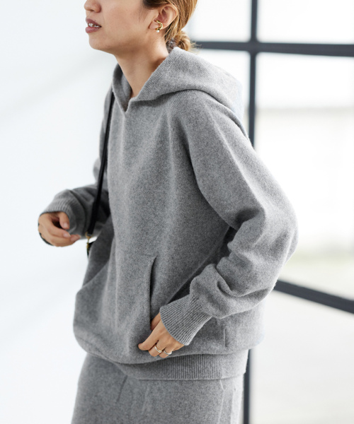 FRAMeWORK（フレームワーク） ニットパーカー FREE ホワイト系その他