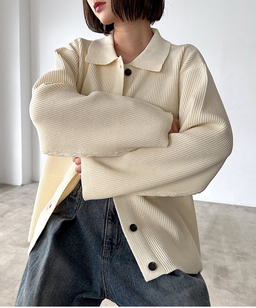 PAGEBOY（ページボーイ） ブルゾン アウター メランジニットブルゾン