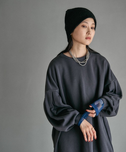 LEPSIM（レプシィム） トレーナー スウェット 袖タックボリューム