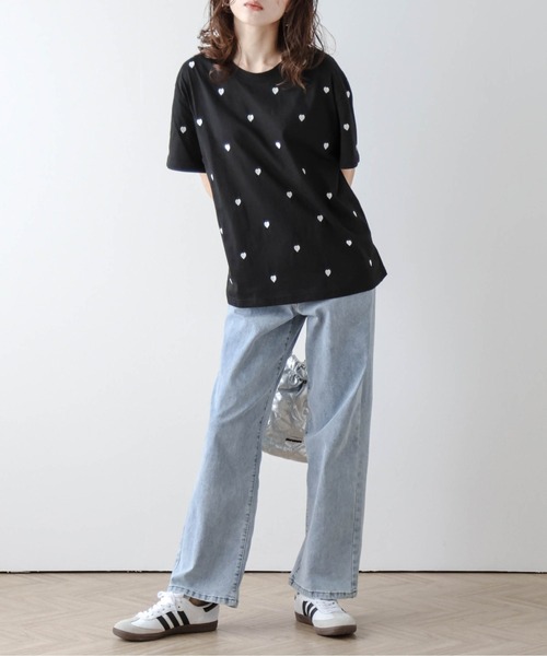 「SUGAR BISKET」 「La-gemme」半袖Tシャツ フリー ブラック レディース_画像4