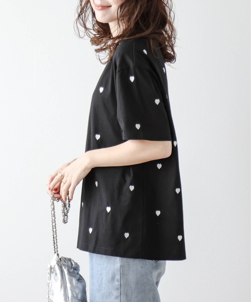 「SUGAR BISKET」 「La-gemme」半袖Tシャツ フリー ブラック レディース_画像5