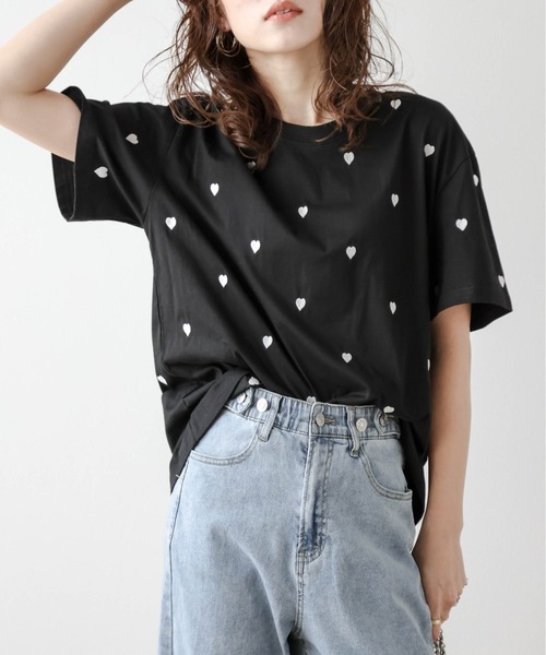 「SUGAR BISKET」 「La-gemme」半袖Tシャツ フリー ブラック レディース_画像9