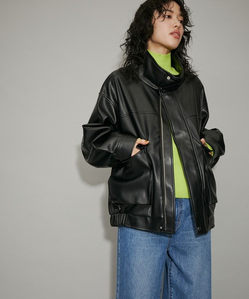 ADAM ET ROPE'（アダムエロペ） ジップアップブルゾン FREE ブラック