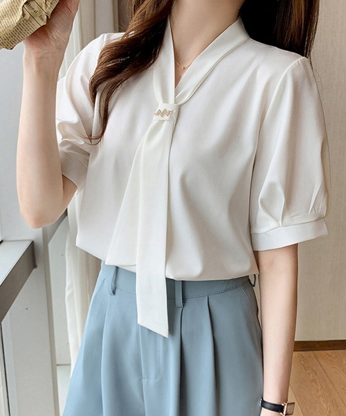 「Miniministore」 半袖ブラウス X-LARGE ホワイト レディース_画像2