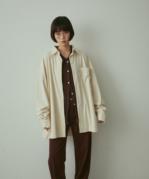 full/fill. ブラウス シャツ corduroy over shirt / コーデュロイ