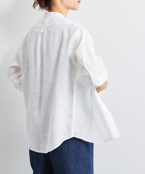 「GEVACO」 半袖ブラウス MEDIUM ホワイト レディース_画像6