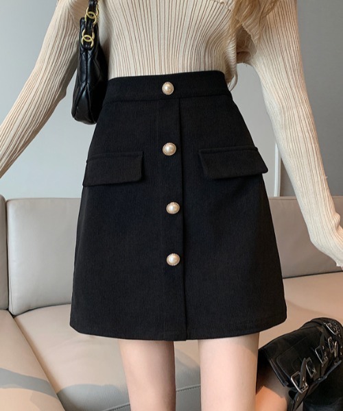 cammie スカート センターボタンミニスカート : ZOZOTOWN Yahoo!店