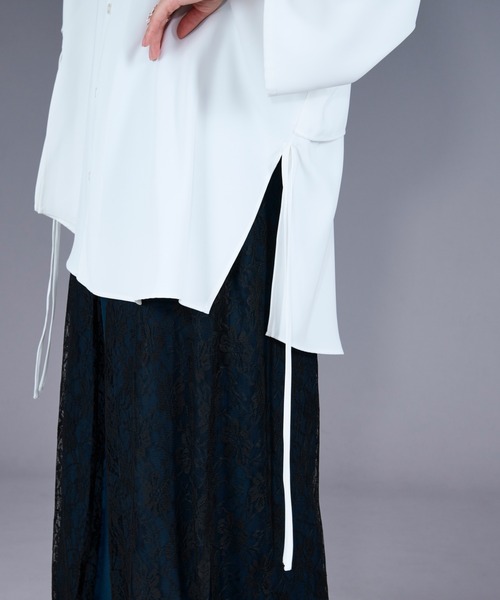 「Ellno Loset」 半袖シャツ LARGE オフホワイト メンズ_画像7