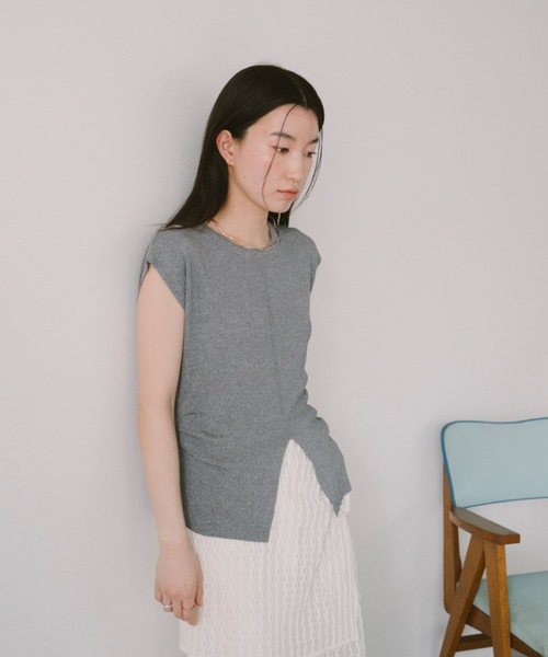 「DRWCYS」 半袖ニット FREE アイボリー レディース_画像5