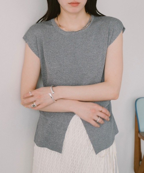 「DRWCYS」 半袖ニット FREE アイボリー レディース_画像9