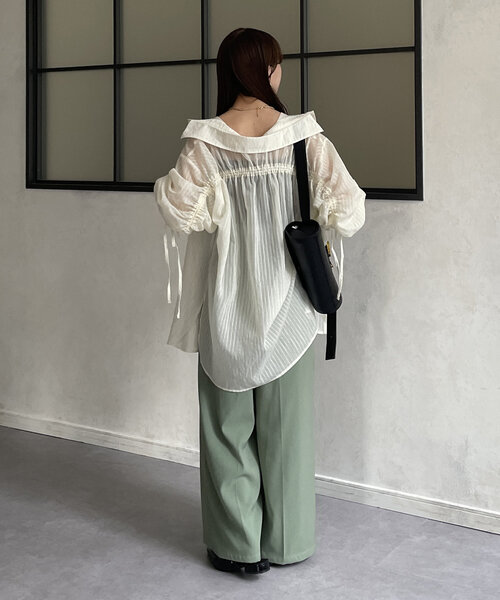 「Thevon」 長袖シャツ FREE ブルー レディース_画像8