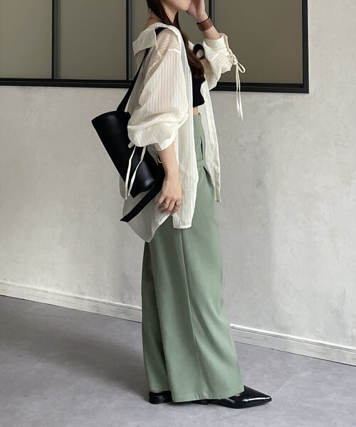 「Thevon」 長袖シャツ FREE ブルー レディース_画像9