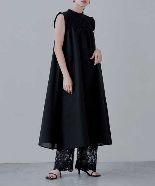 「etoll.」 ノースリーブワンピース M ブルー レディース_画像2