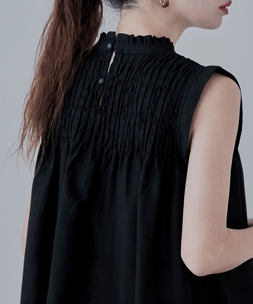 「etoll.」 ノースリーブワンピース M ブルー レディース_画像4