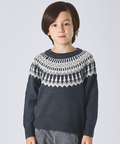ニット セーター ユニセックス ノルディック柄 ニット キッズ 子供服 男の子 女の子 | pairmanon | 02