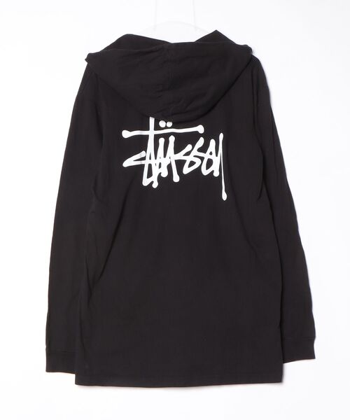 Stussy ブラック プルオーバーパーカー Lサイズ STUSSY（ステューシー） ワンポイントプルオーバーパーカー L ブラック