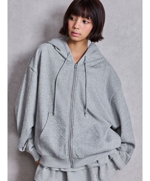 GYDA（ジェイダ） パーカー GG chain glitter print BIGパーカー