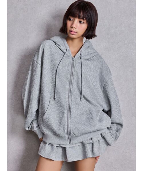 GYDA（ジェイダ） パーカー GG chain glitter print BIGパーカー