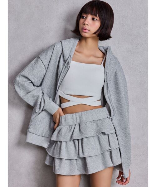 GYDA（ジェイダ） パーカー GG chain glitter print BIGパーカー