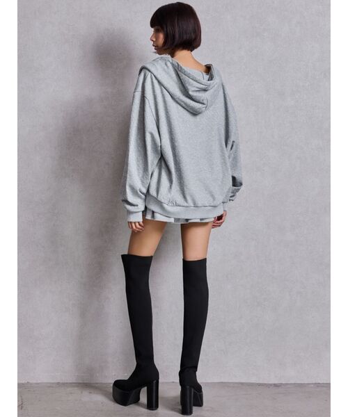 GYDA（ジェイダ） パーカー GG chain glitter print BIGパーカー