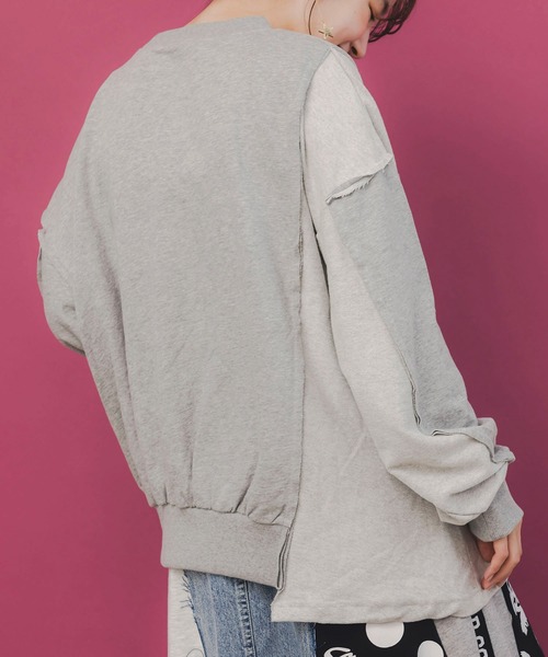 ScoLar（スカラー） tシャツ 153742：毎日がわんダフル柄アシメプル