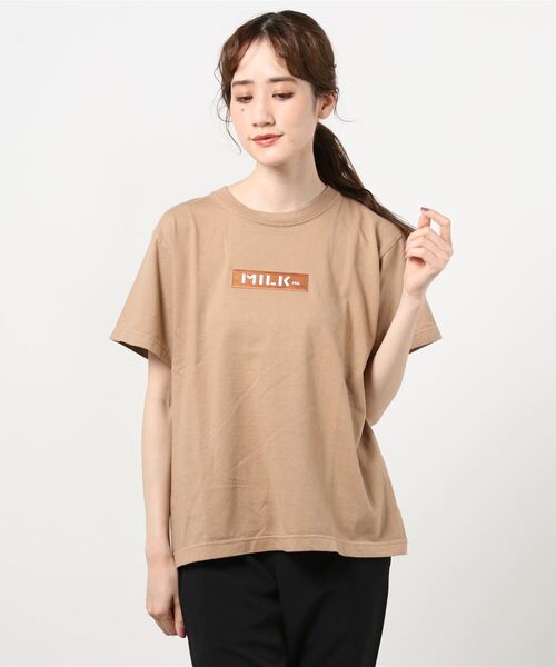 「MILKFED.」 半袖Tシャツ MEDIUM ベージュ レディース_画像2