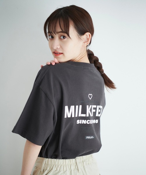 「MILKFED.」 半袖Tシャツ MEDIUM ベージュ レディース_画像3