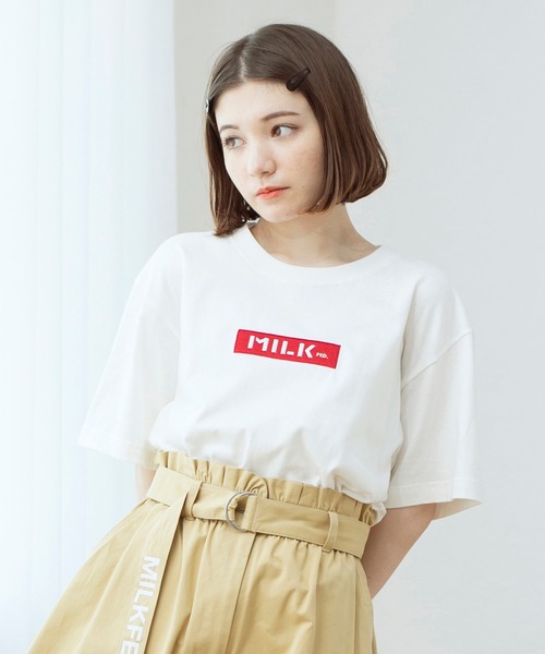 「MILKFED.」 半袖Tシャツ MEDIUM ベージュ レディース_画像8