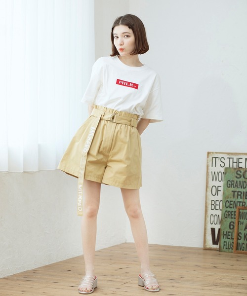 「MILKFED.」 半袖Tシャツ MEDIUM ベージュ レディース_画像9