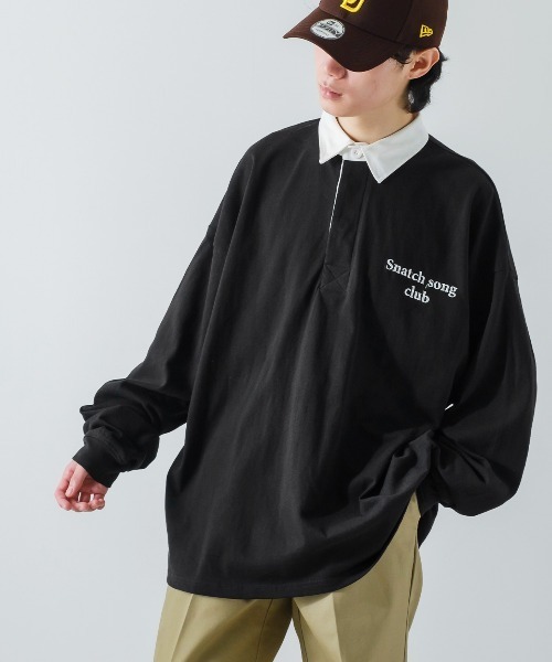 「improves」 長袖ポロシャツ MEDIUM ブルーグレー メンズ_画像2