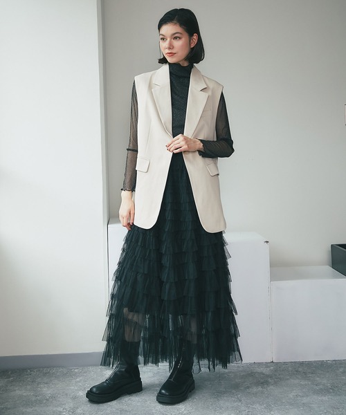 「SMILE ORCHID」 ベスト M アイボリー レディース_画像2