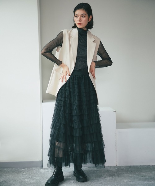 「SMILE ORCHID」 ベスト M アイボリー レディース_画像4