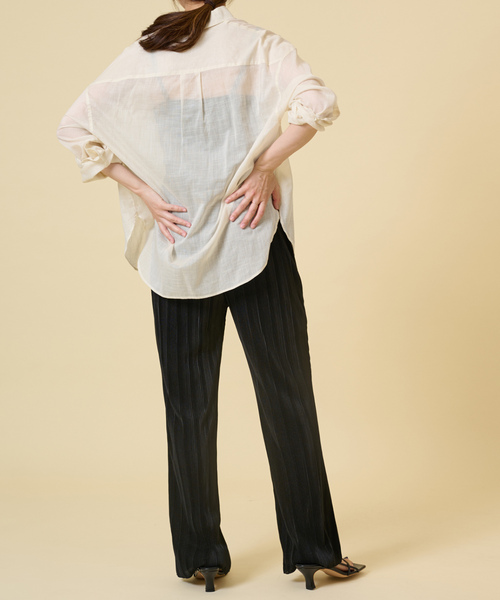 「U by SPICK&SPAN」 イージーパンツ FREE ブラック レディース_画像4