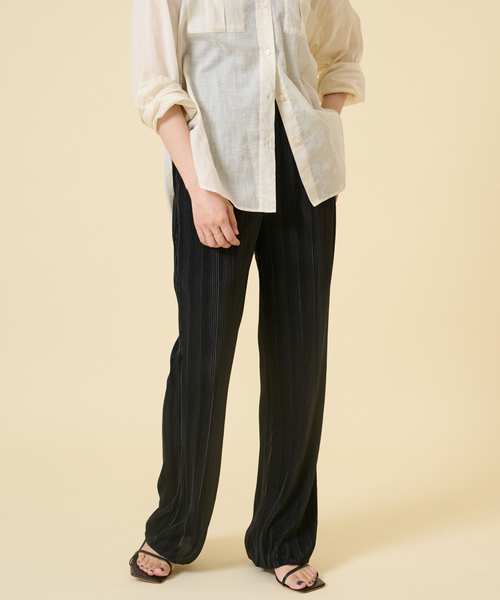 「U by SPICK&SPAN」 イージーパンツ FREE ブラック レディース_画像6