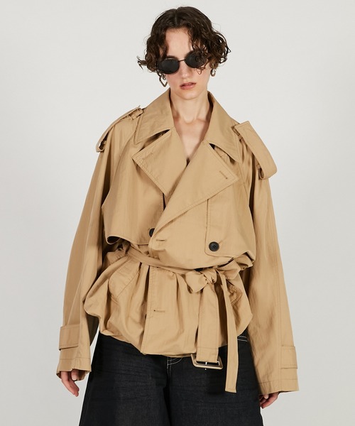 期間限定最終値下げ！新品未使用　ベージュ　フード付き トレンチコート 38M PRANK PROJECT（プランクプロジェクト） トレンチコート コート