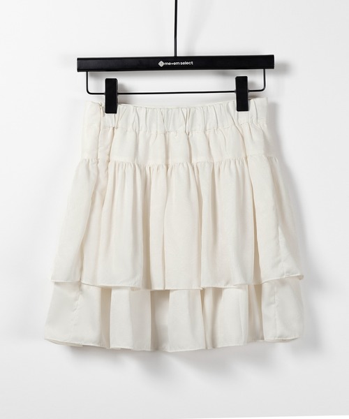 「me+em select」 ミニスカート FREE アイボリー レディース_画像4