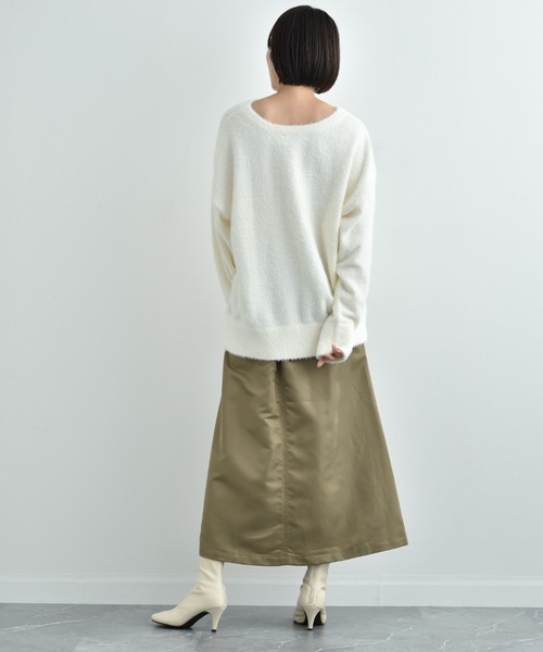 「INTERPLANET」 長袖ニット FREE オフホワイト レディース_画像6