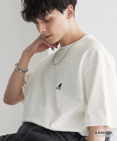 「KANGOL」 半袖Tシャツ S ライトピンク メンズ_画像2