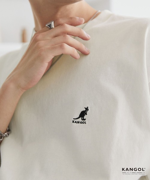 「KANGOL」 半袖Tシャツ S ライトピンク メンズ_画像3