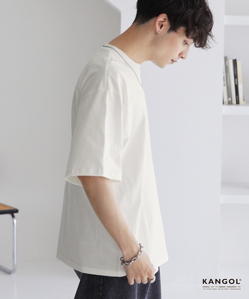「KANGOL」 半袖Tシャツ S ライトピンク メンズ_画像6