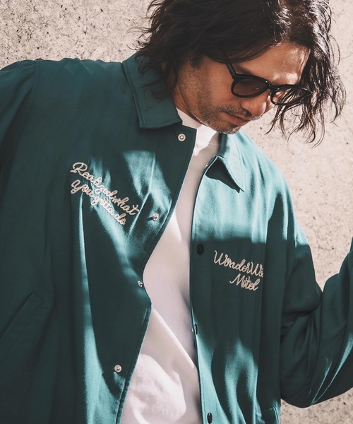 WONDER WALL MOTEL ブルゾン アウター mj11320-EMBROIDERY COATCH