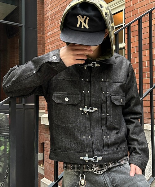 kutir（クティール） デニムジャケット gジャン FIREMAN STUDS DESIGN