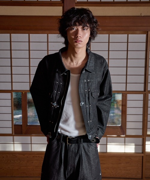 kutir（クティール） デニムジャケット gジャン FIREMAN STUDS DESIGN