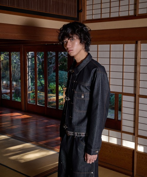 kutir（クティール） デニムジャケット gジャン FIREMAN STUDS DESIGN