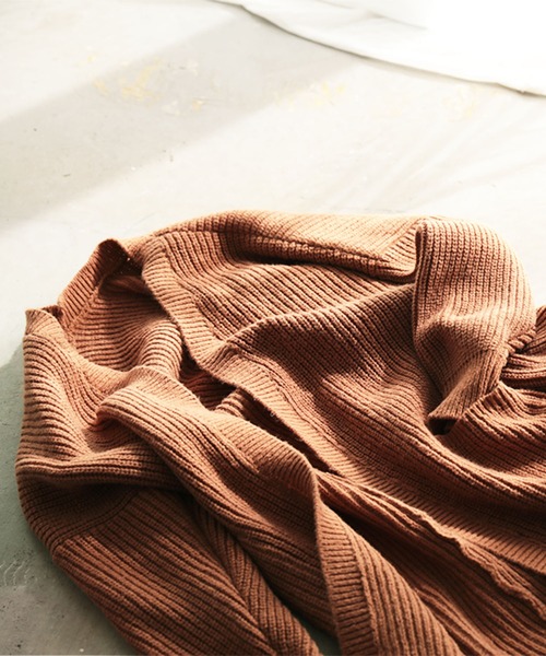 「soulberry」 ニットカーディガン M オレンジ レディース_画像3