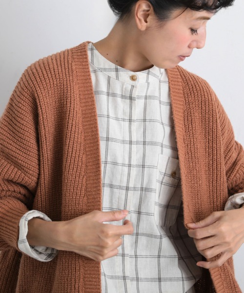 soulberry（ソウルベリー） ニットカーディガン M オレンジ レディース