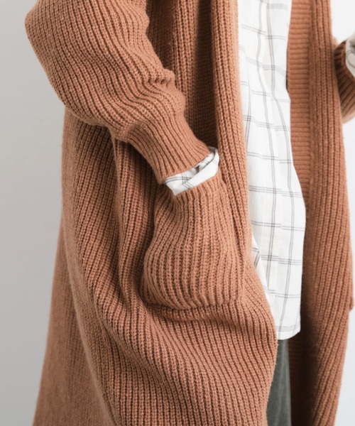 「soulberry」 ニットカーディガン M オレンジ レディース_画像8