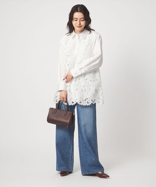 ブラウス シャツ レース ノースリーブ ブラウス レディースの画像